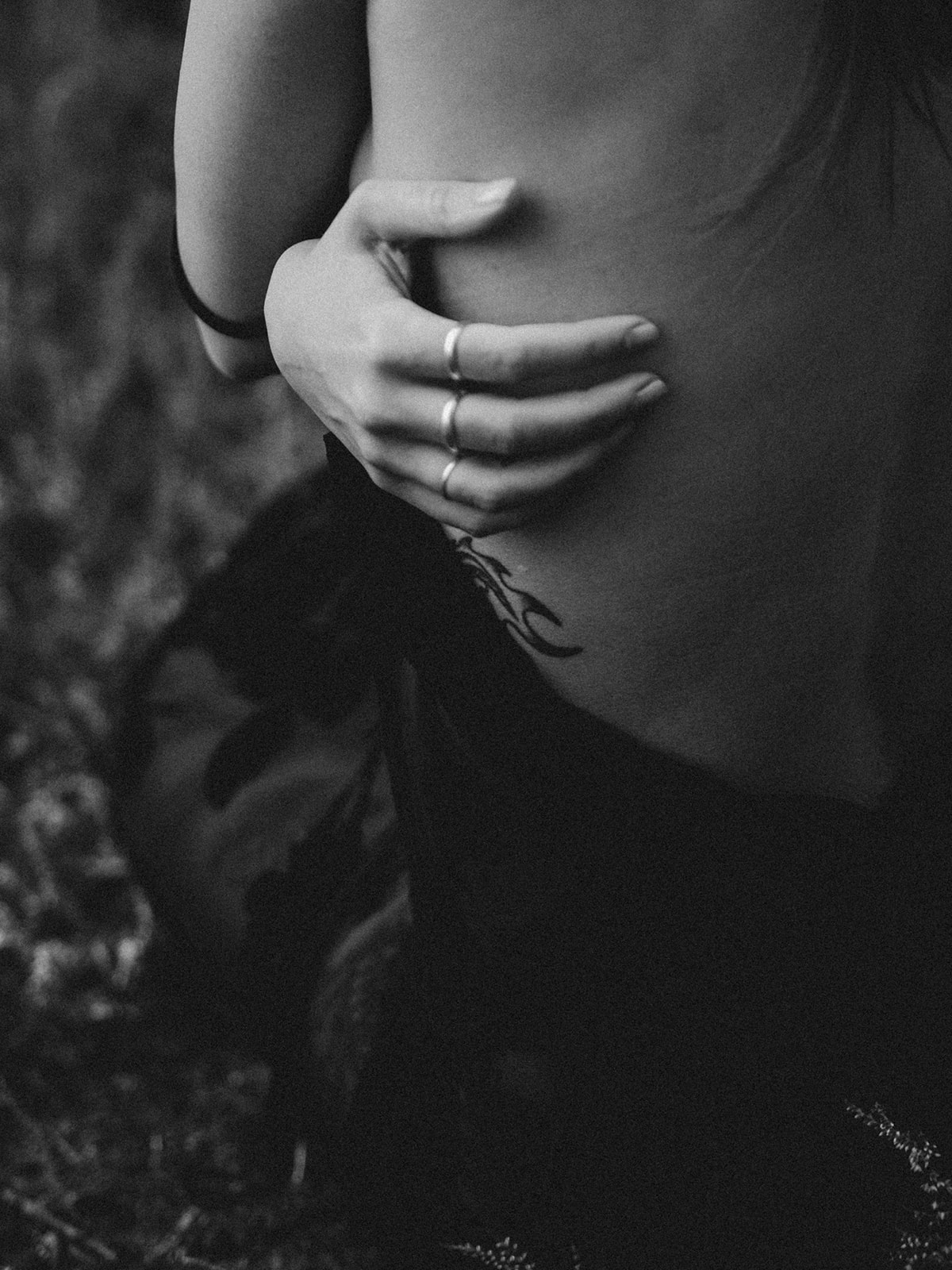 Intimes schwarz-weißes Portrait